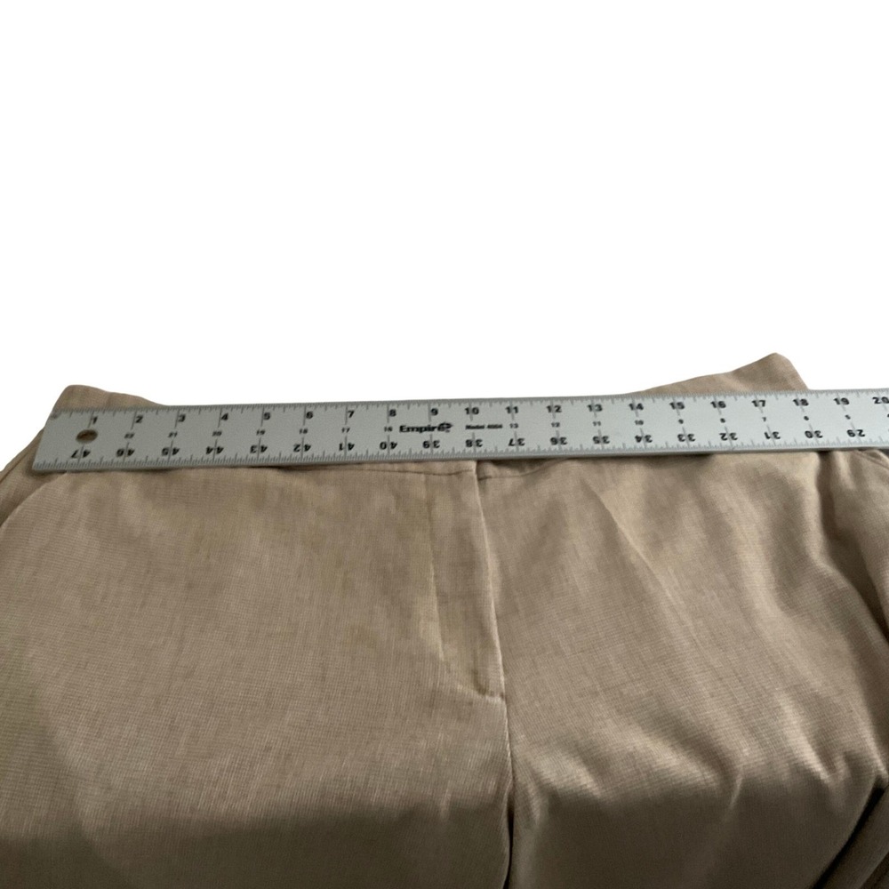 Soft by Avenue Women Beige Linen Blend Straight Leg Dress Pants 16 Petite - Picture 8 of 11